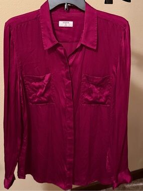 Untuckit Women’s Magenta Button-Up Blouse